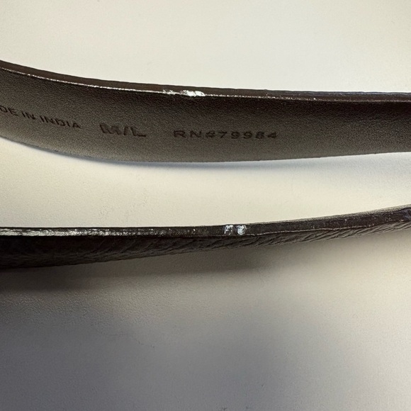 Chico’s brown leather adjustable bent metal buckle M/L - Picture 5 of 5